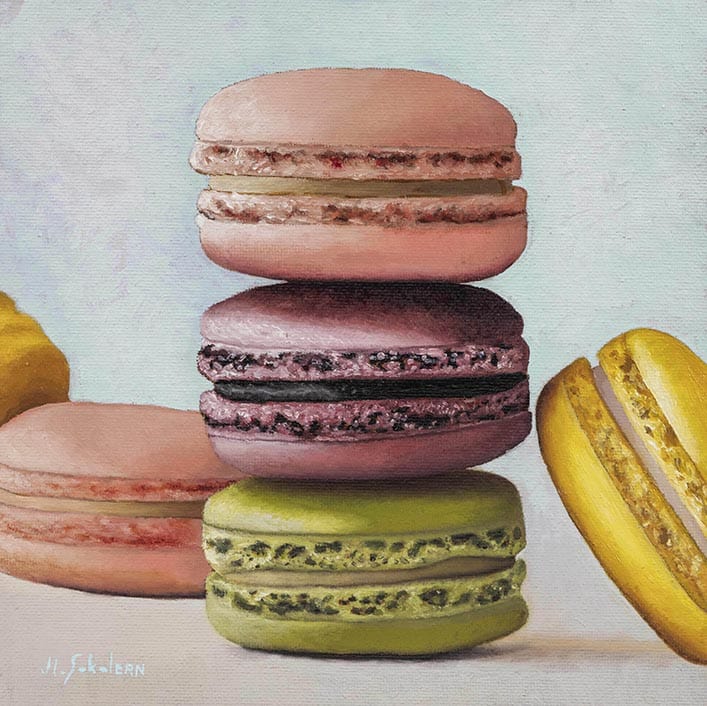 Marc Sokolean Fine Art Fine Art Print Fine Art Print - Macarons - Food Paintings by Marc Sokolean