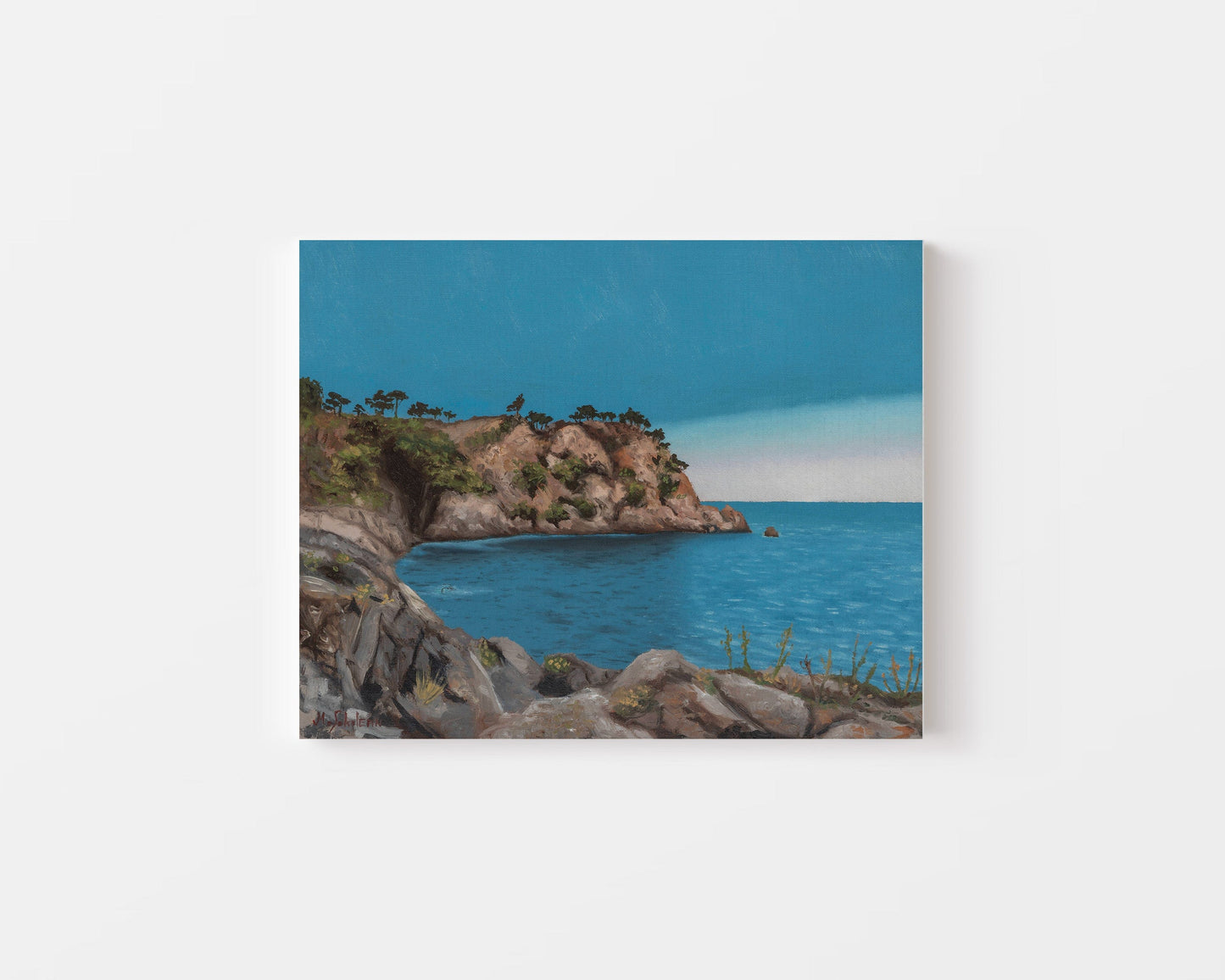 Marc Sokolean Fine Art Original Oil Painting A Piece of Spanish Coast Original Oil Painting