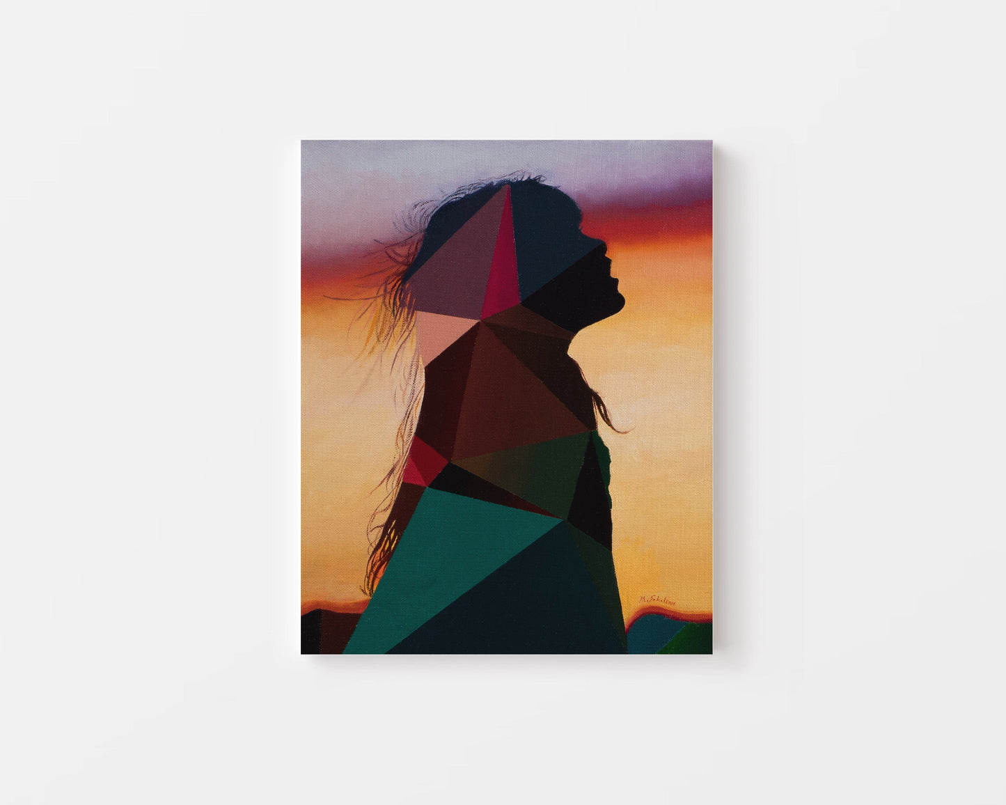 Marc Sokolean Fine Art Original Oil Painting Sunset Girl Original Oil Painting