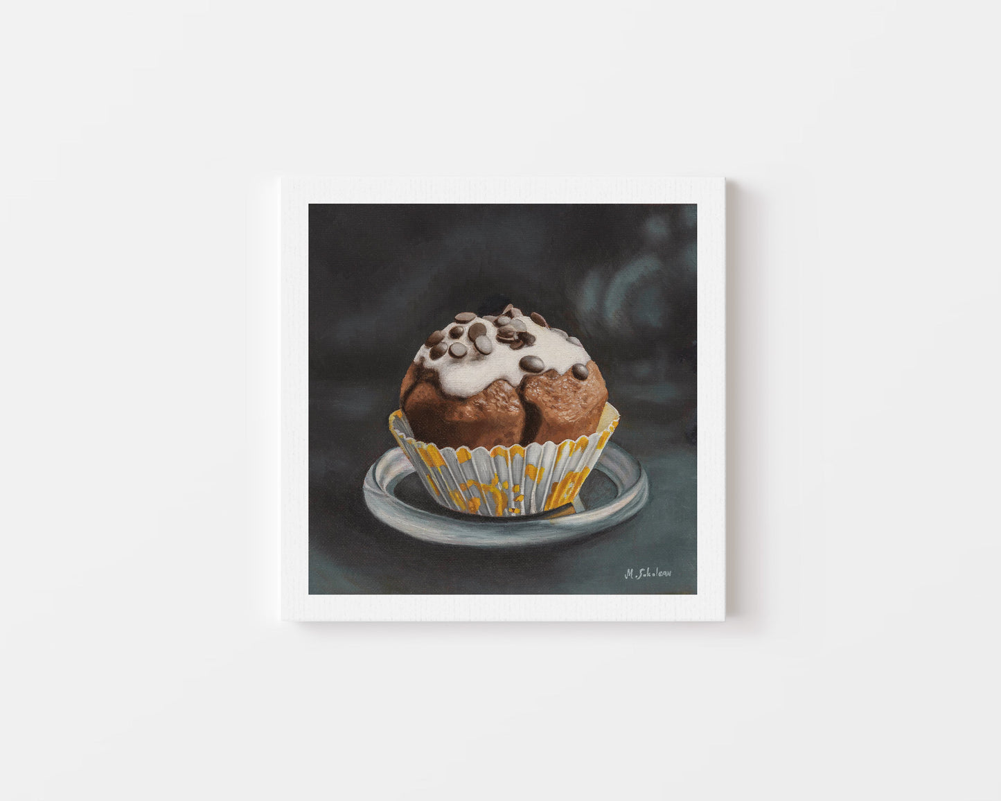 Marc Sokolean Fine Art Fine Art Print Fine Art Print - Frosted Muffin - Food Paintings by Marc Sokolean