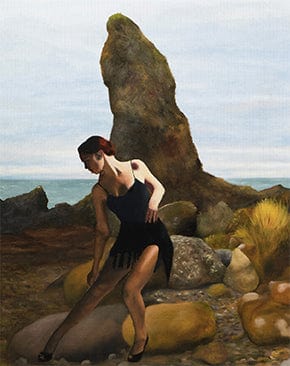 Marc Sokolean Fine Art Original Oil Painting Rock Beach Original Oil Painting