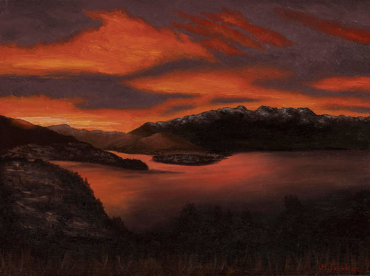 Marc Sokolean Fine Art Original Oil Painting The Fjords Original Oil Painting